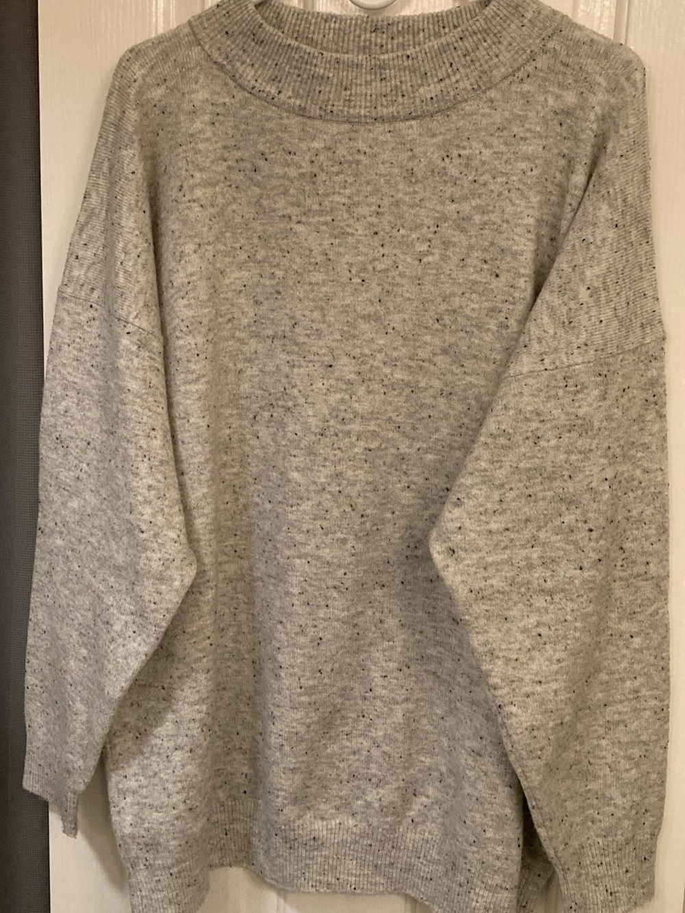 A New Day Light Gray Speckled Sweater